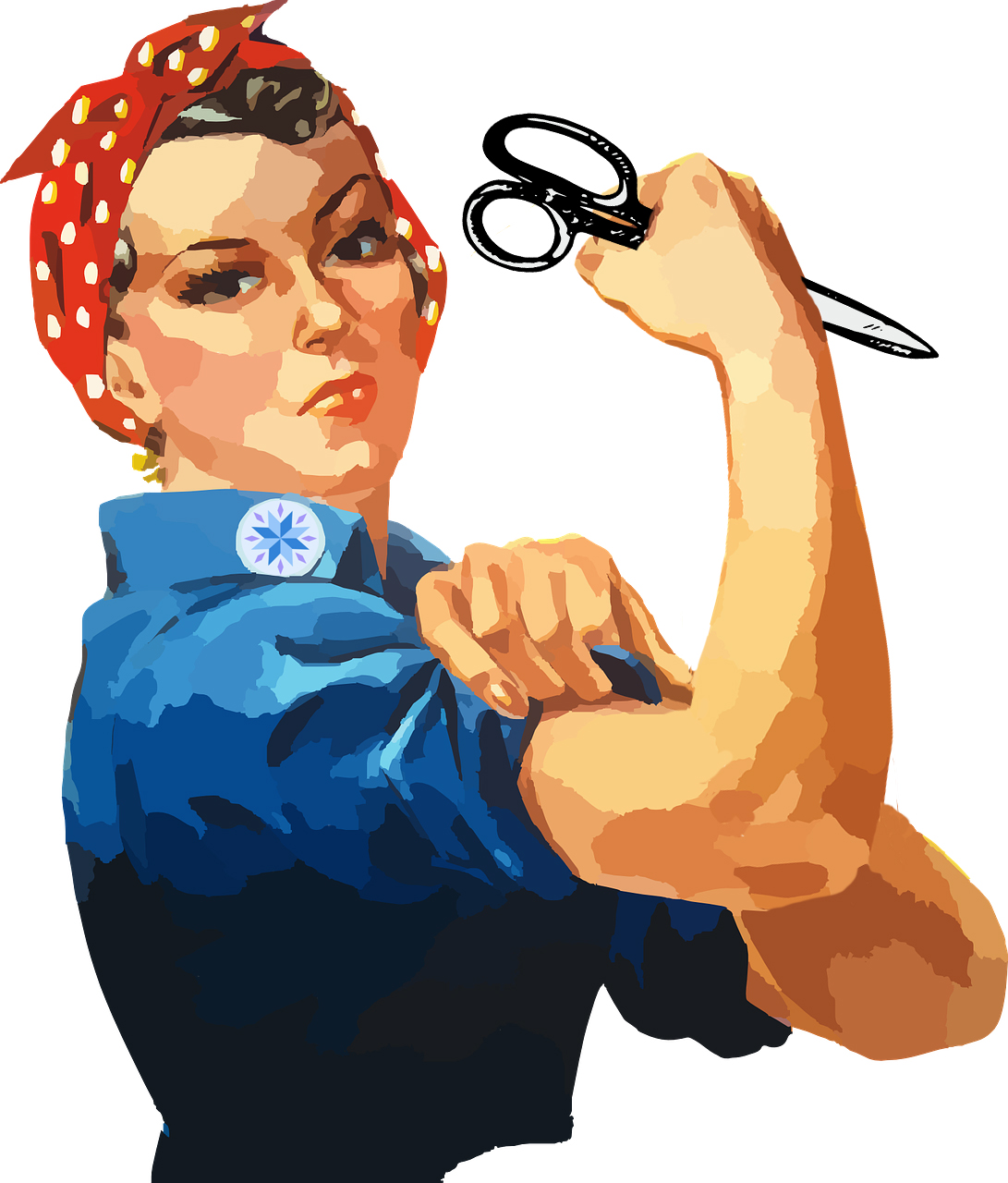 Rosie the Riveter as Power Sewer