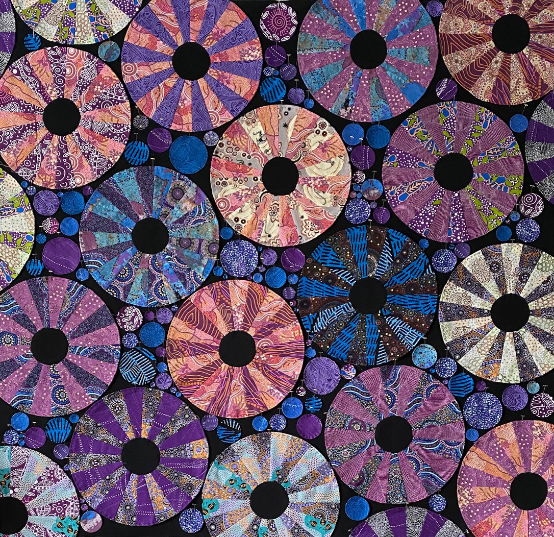 Dancing Dresdens quilt by Cyndi Zacheis