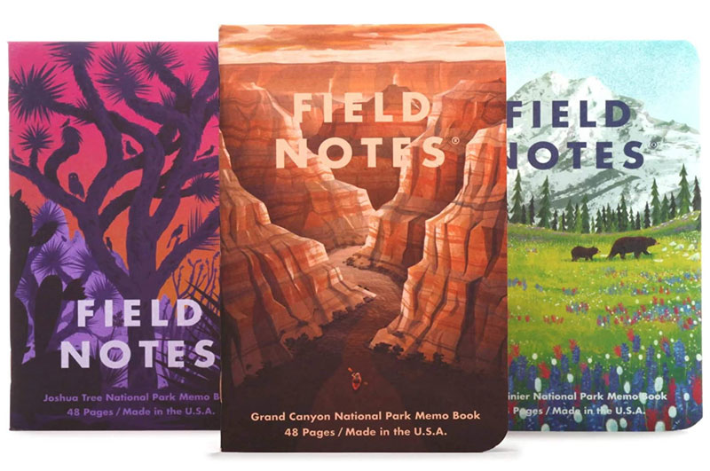 trio of field notes sketchbooks